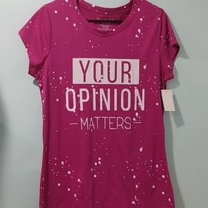 "Your Opinion Matters" Purple Tee